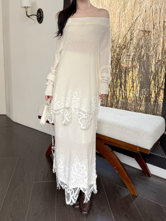 ES* 25fw wool lace suit