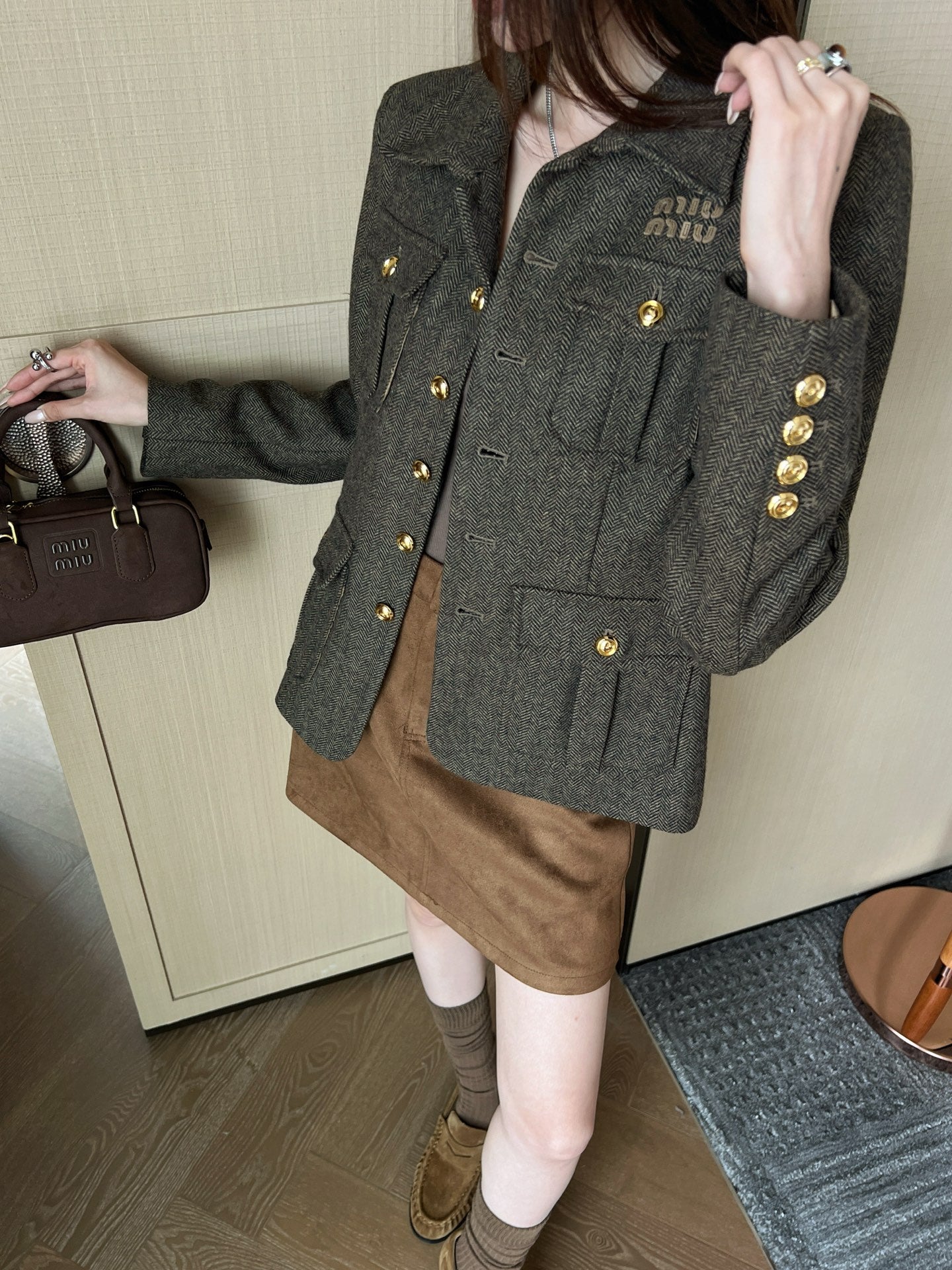 M*u 25fw knitted jacket