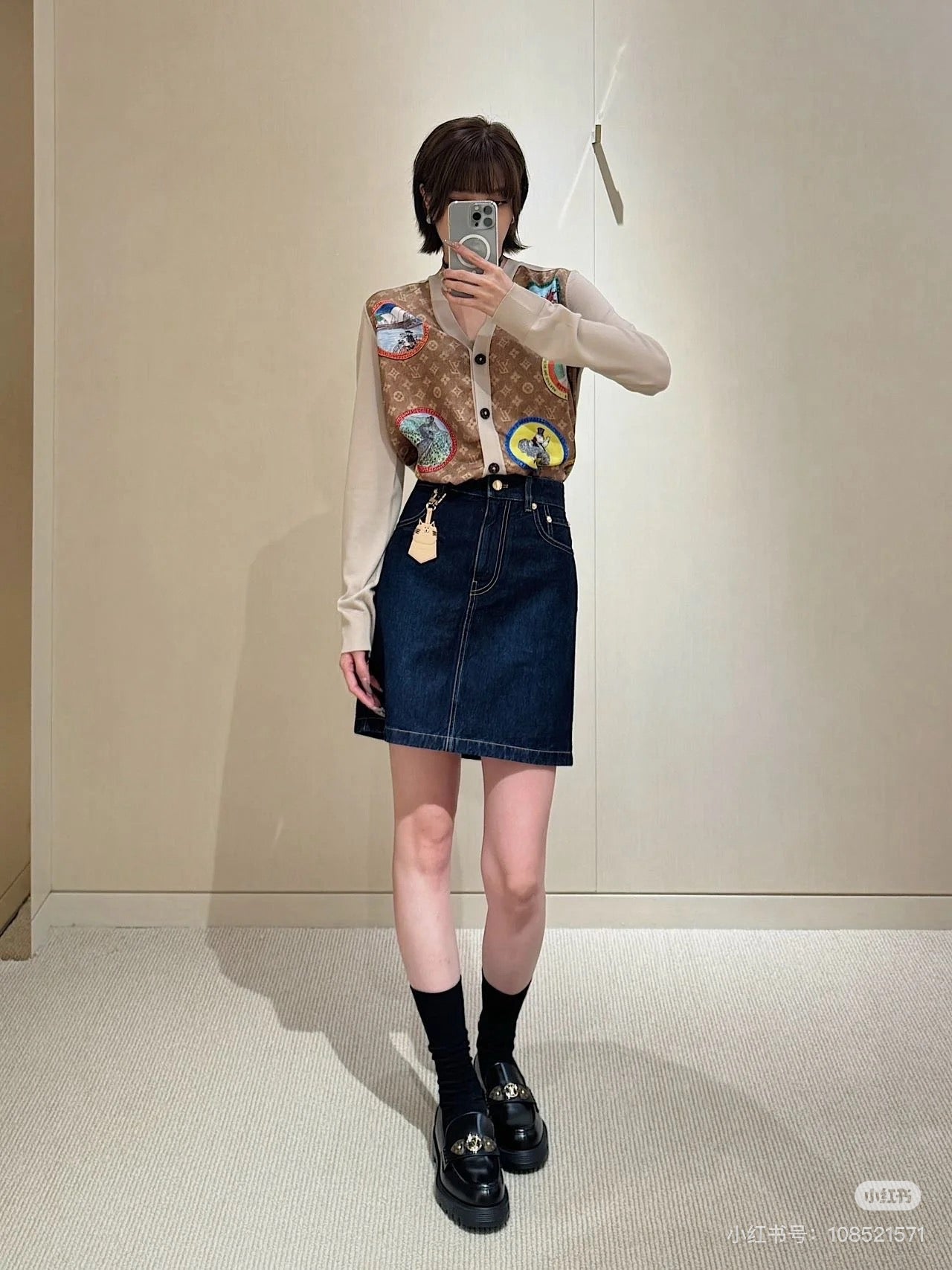 Loui* 25fw denim skirt