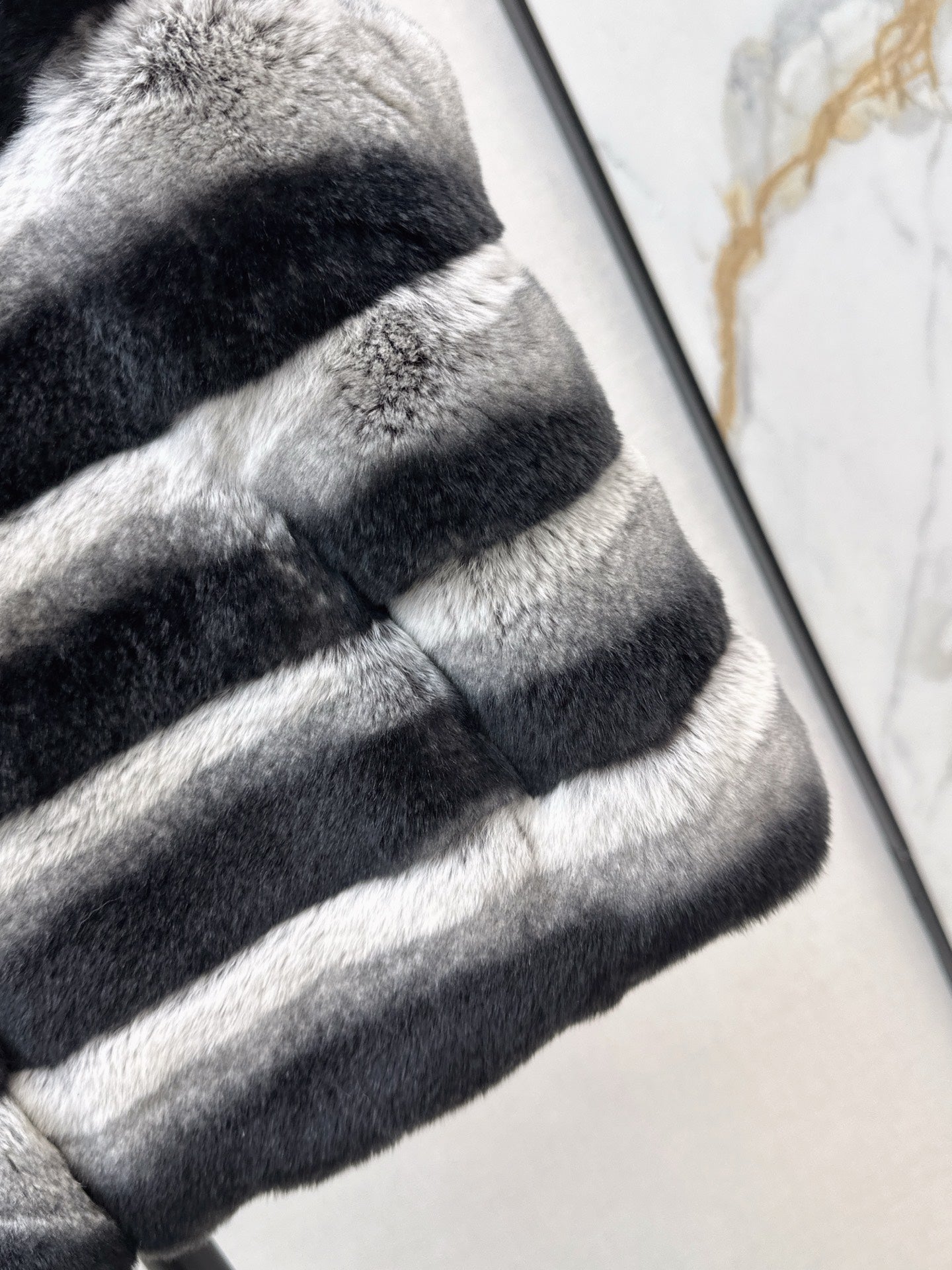 YS* 25fw rabbit fur vest set