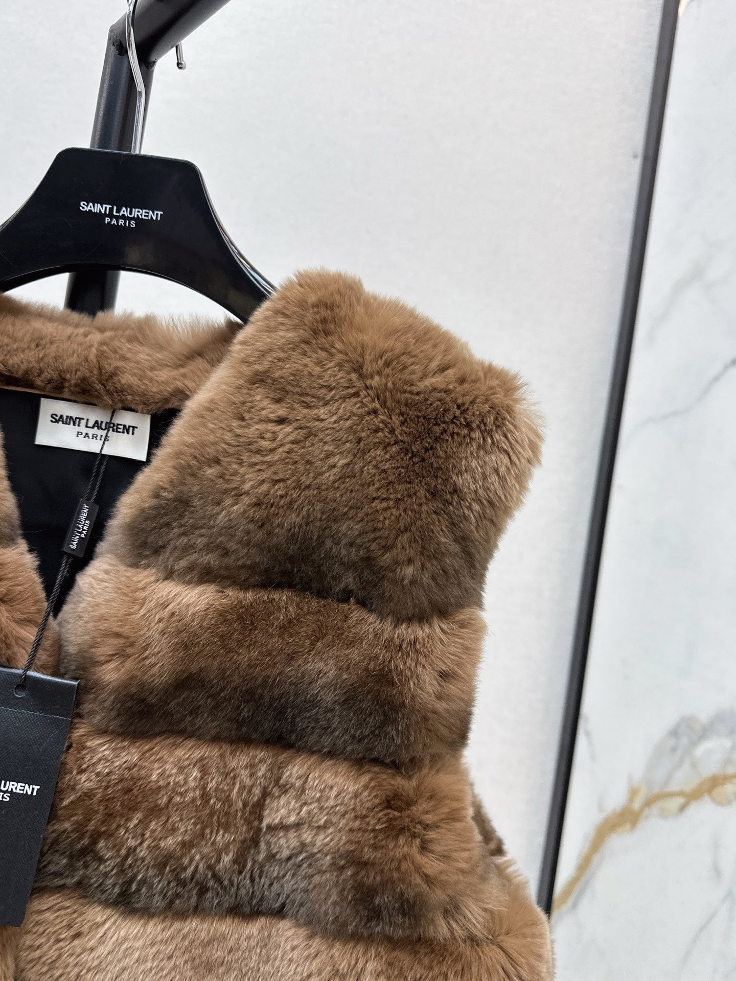 YS* 25fw rabbit fur vest set