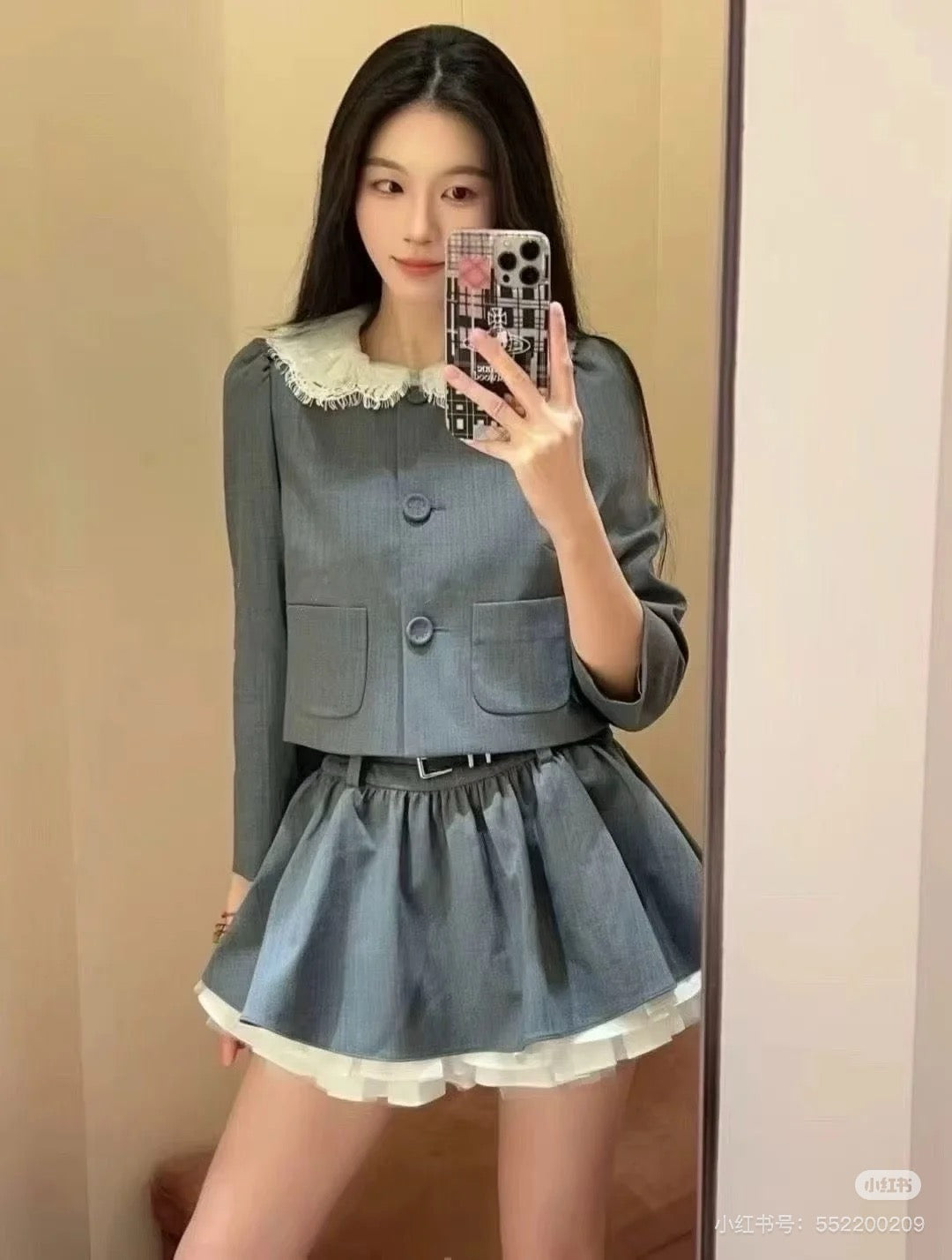 M*u 25fw wool lace suit